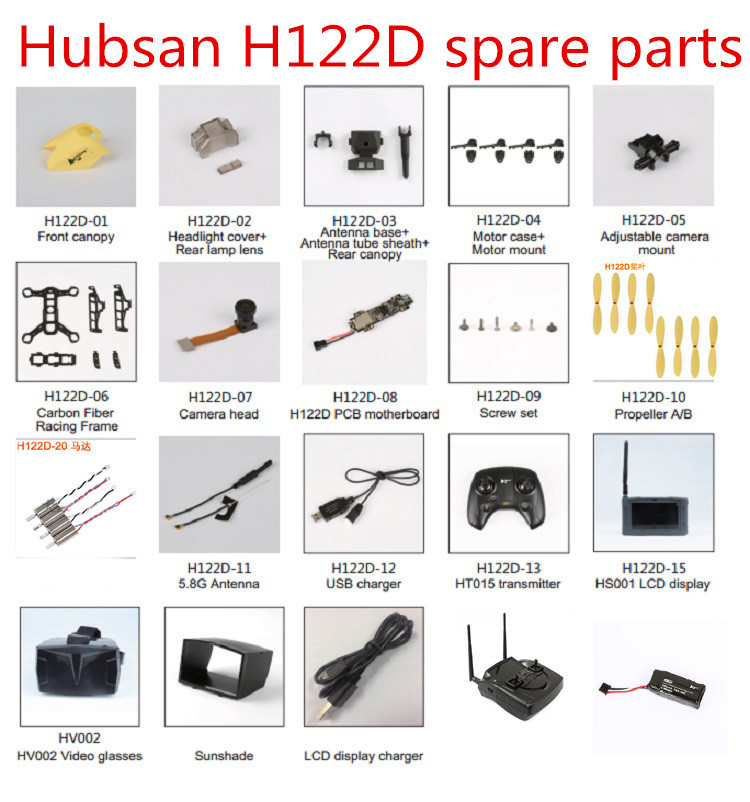 Holy Stone Drone Hs720 - Hubsan h122d-drone quadcopter rc, peças de