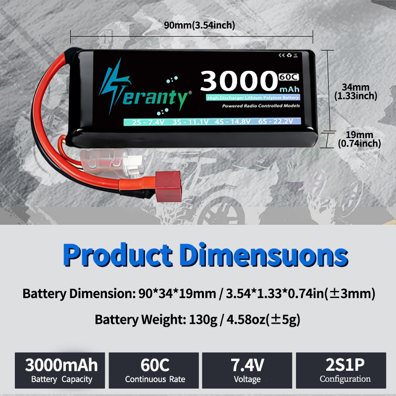 Bateria Lipo TERANTY 2S 3000mA - Rc Hobby Grade avaliação e preço
