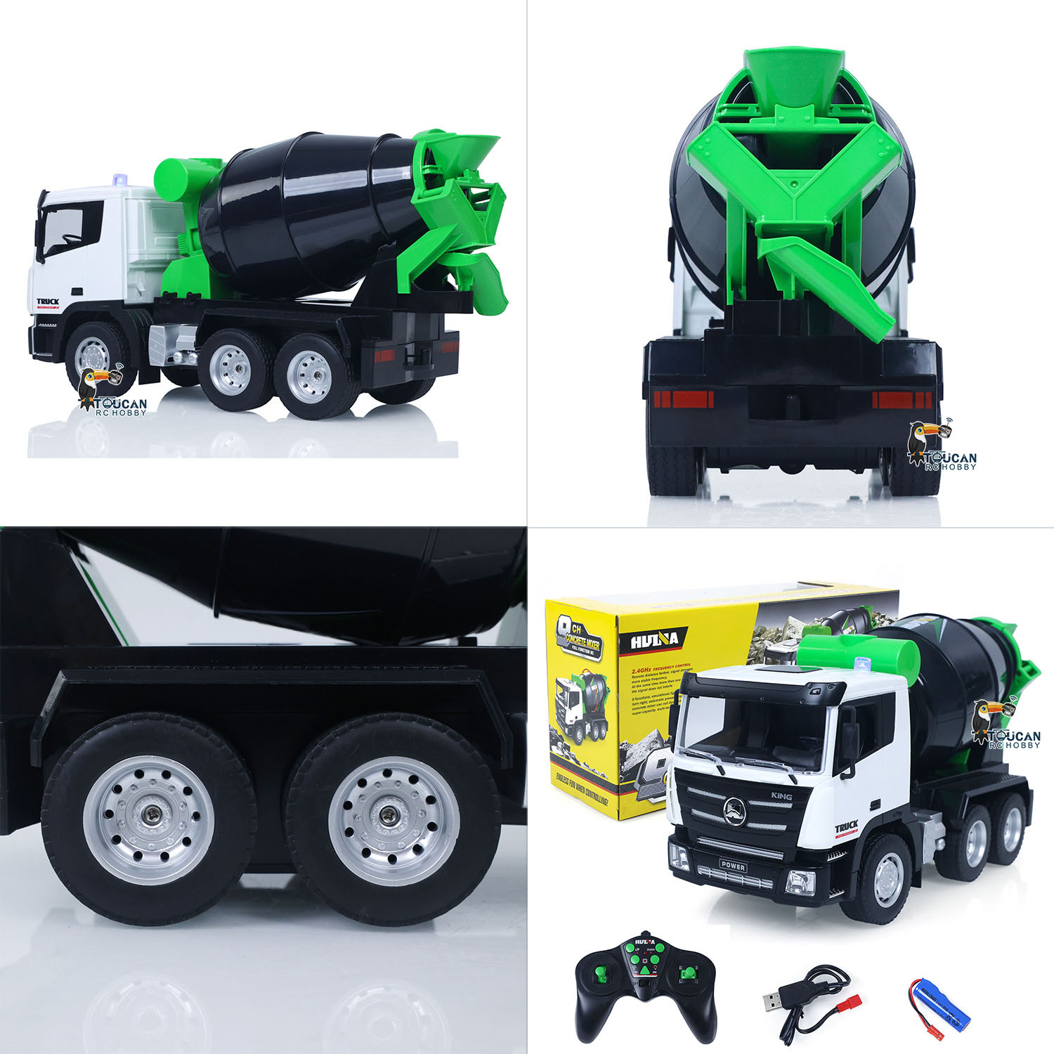 Huina Electric Mixer Truck Toy - Rc Hobby Grade avaliação e preço